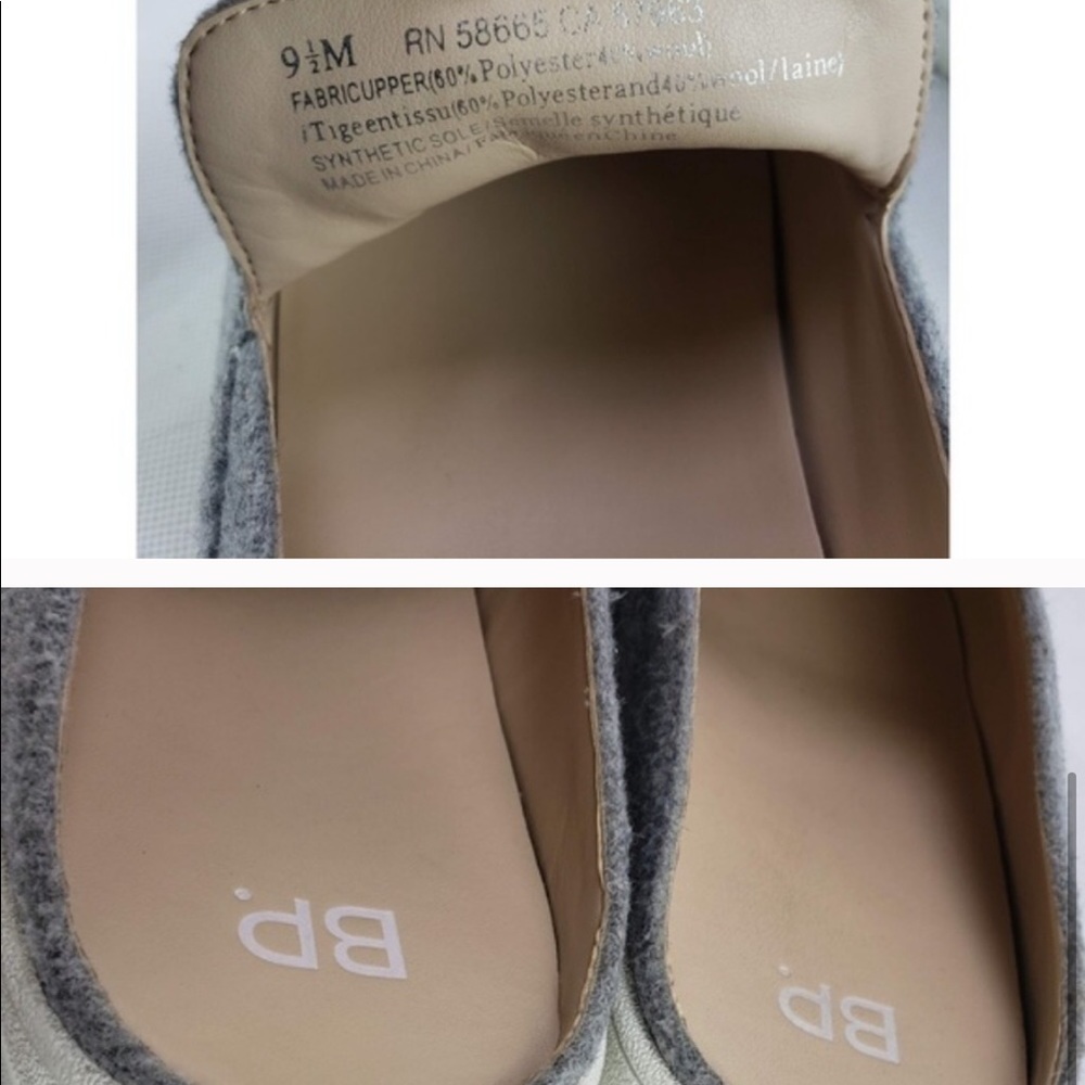 BP Monika Platform Mule Gray Wool Sneakers Sz‎ 9.5 - Picture 5 of 9